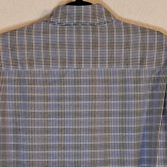 Orvis Signature Collection Shirt Men's XL White Blue Black Check Print READ Flaw - Picture 6 of 7